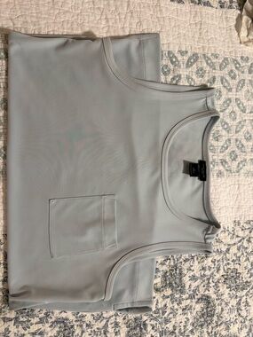 Ann Taylor Light blue Sleeveless Square Pocket Tank Top